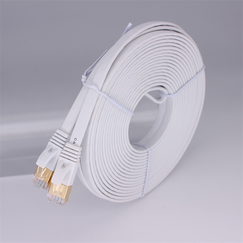 M12 Flat Sheild SFTP Patch Cord Cat6 Network Cable