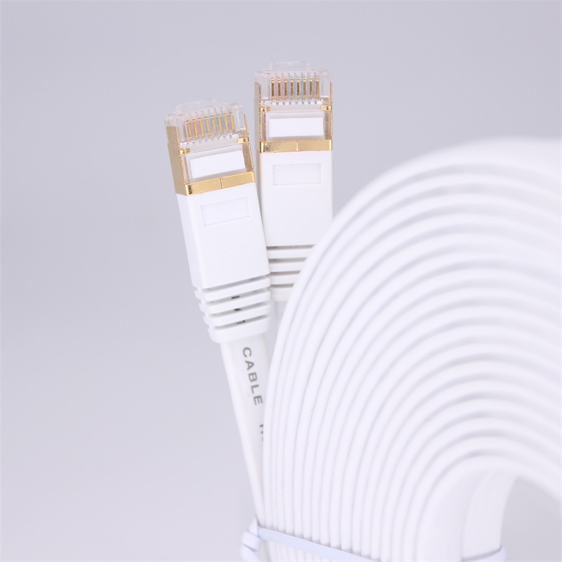 Kecheng M12 Flat Sheild SFTP Cat7 Patch Cord Enternet Cable