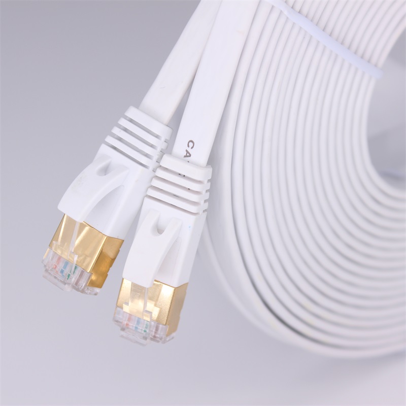 Kecheng M12 Flat Sheild SFTP Cat7 Patch Cord Enternet Cable